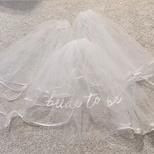 3 White Bridal Veils